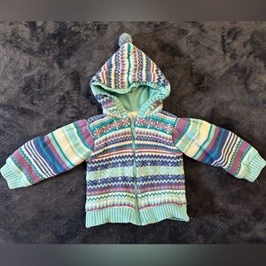Girls Fleece Lined Sweater Jacket Size 2T